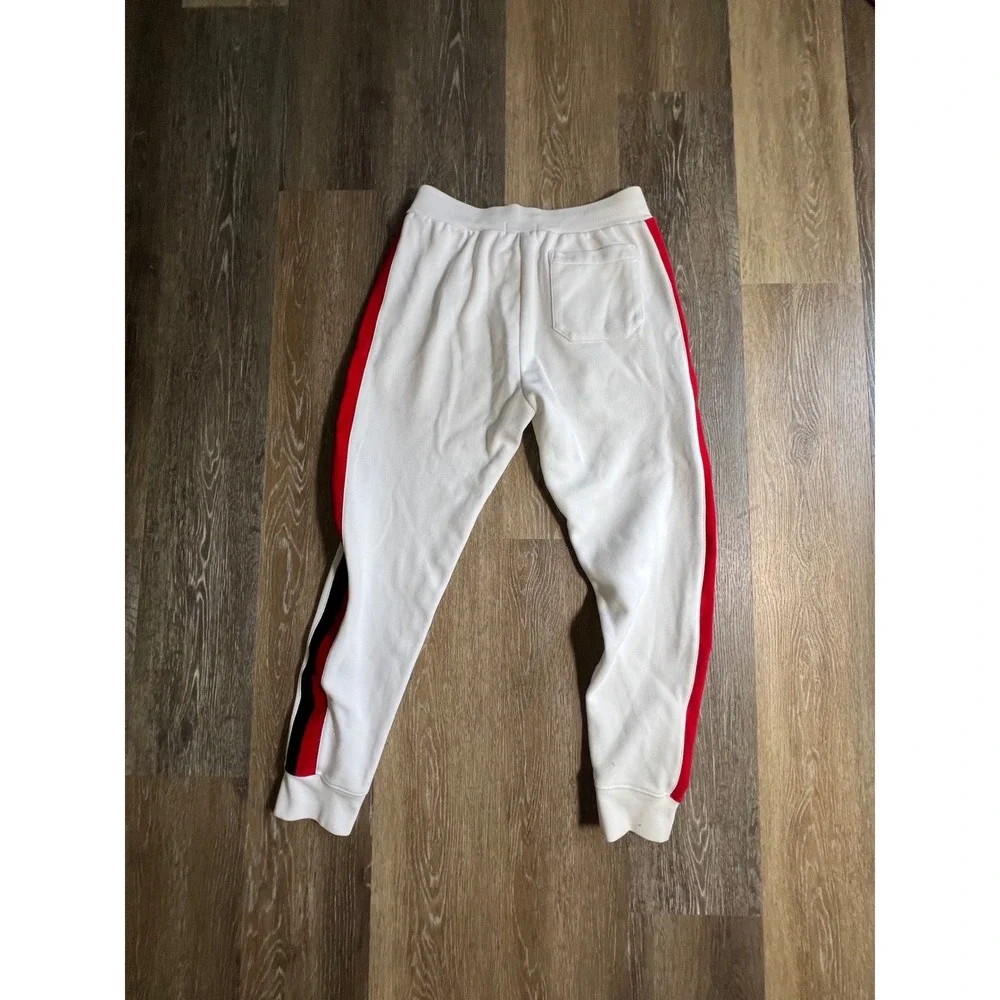 Polo Ralph Lauren Joggers‎ Mens S White Excellent Striped Tapered Sweatpants